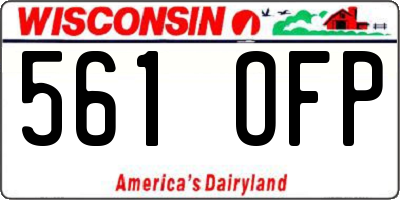 WI license plate 561OFP