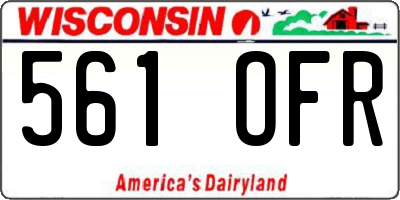 WI license plate 561OFR