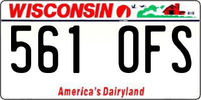WI license plate 561OFS