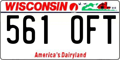 WI license plate 561OFT