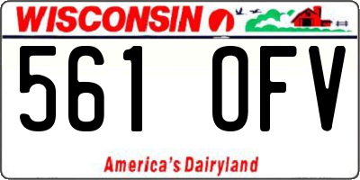 WI license plate 561OFV