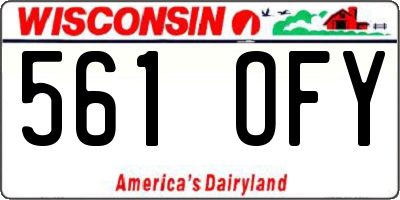 WI license plate 561OFY
