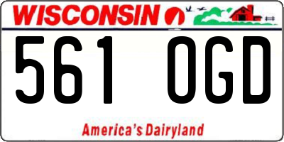 WI license plate 561OGD
