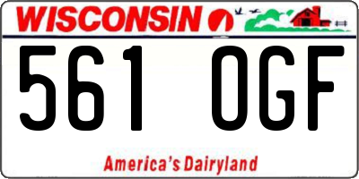 WI license plate 561OGF