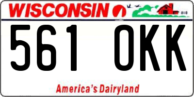WI license plate 561OKK