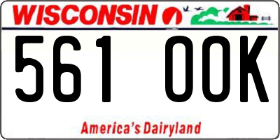 WI license plate 561OOK