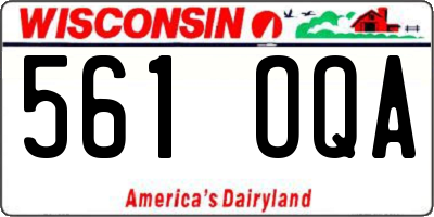 WI license plate 561OQA