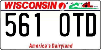 WI license plate 561OTD