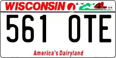 WI license plate 561OTE