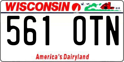 WI license plate 561OTN