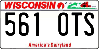 WI license plate 561OTS