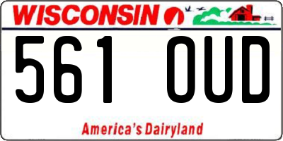 WI license plate 561OUD