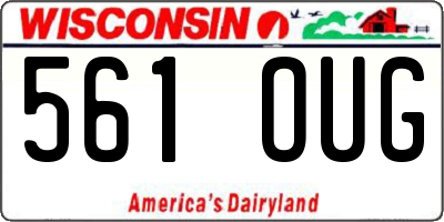 WI license plate 561OUG