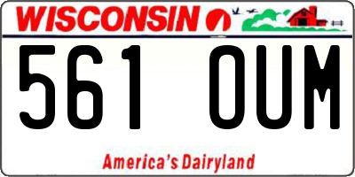 WI license plate 561OUM