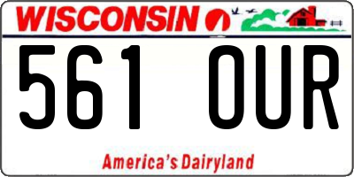 WI license plate 561OUR