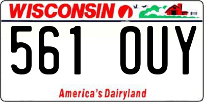 WI license plate 561OUY