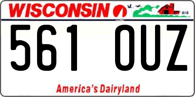 WI license plate 561OUZ