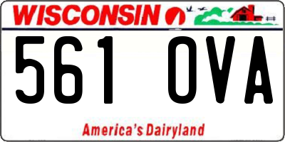 WI license plate 561OVA