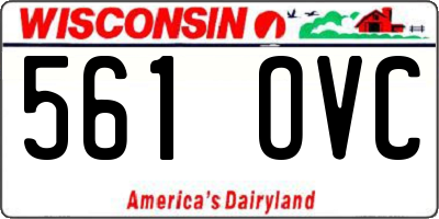 WI license plate 561OVC