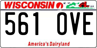WI license plate 561OVE