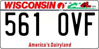 WI license plate 561OVF