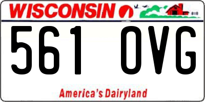 WI license plate 561OVG