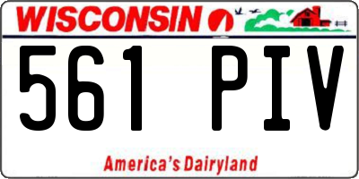 WI license plate 561PIV