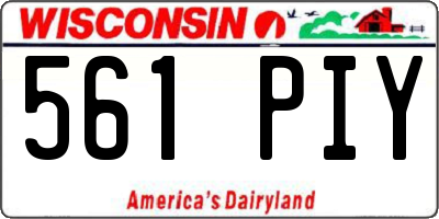 WI license plate 561PIY