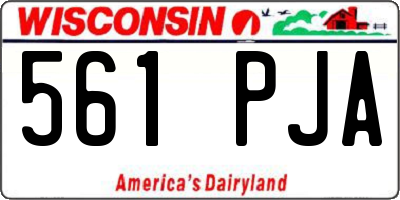 WI license plate 561PJA