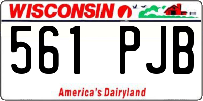 WI license plate 561PJB