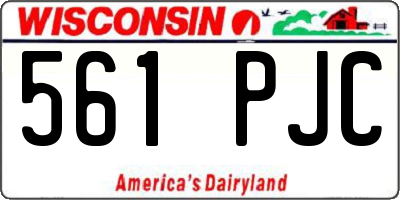 WI license plate 561PJC