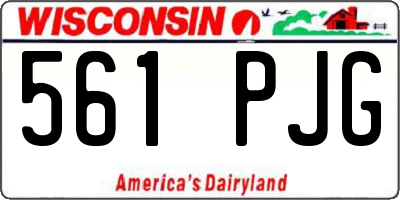 WI license plate 561PJG