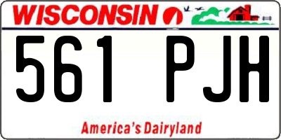 WI license plate 561PJH