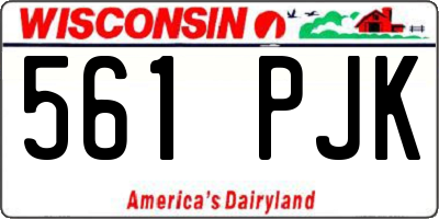 WI license plate 561PJK