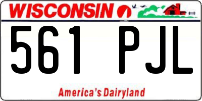 WI license plate 561PJL