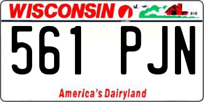 WI license plate 561PJN