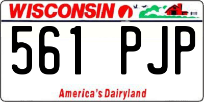WI license plate 561PJP