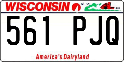 WI license plate 561PJQ