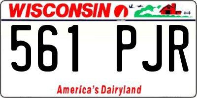 WI license plate 561PJR