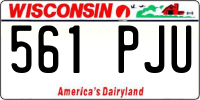 WI license plate 561PJU