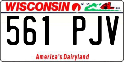 WI license plate 561PJV