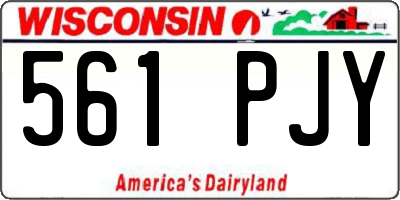 WI license plate 561PJY