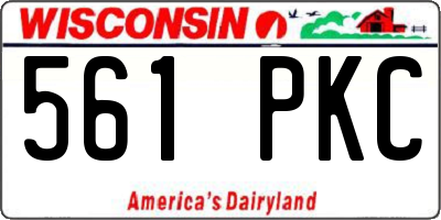 WI license plate 561PKC