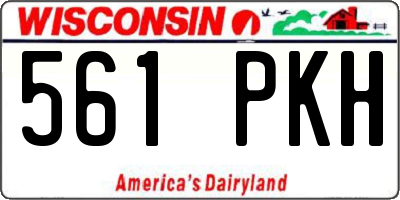 WI license plate 561PKH