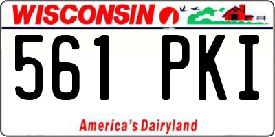 WI license plate 561PKI