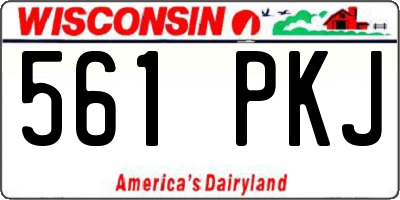 WI license plate 561PKJ