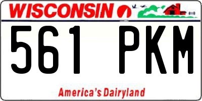 WI license plate 561PKM