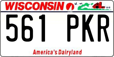 WI license plate 561PKR