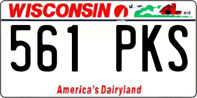 WI license plate 561PKS
