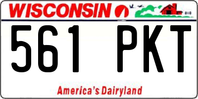 WI license plate 561PKT